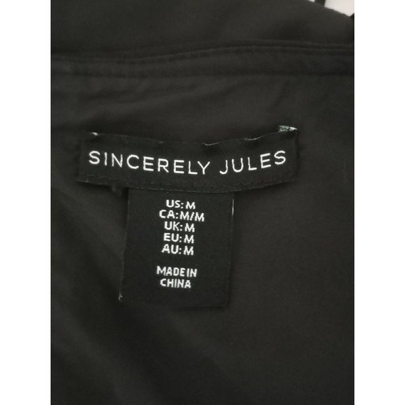 Sincerely Jules Medium Black Clubbing Going Out Crop Lined Stretch Tank Top - Picture 4 of 4
